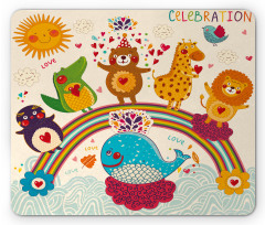 Rainbow Birthday Mouse Pad