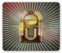 Antique Radio Music Box Mouse Pad