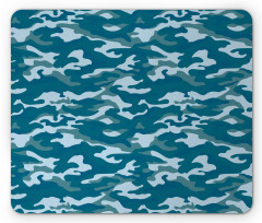 Camouflage Oceanic Colors Mouse Pad