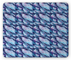 Feather and Wavy Design Mouse Pad