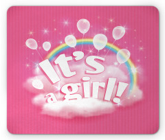 Its a Girl Words Mouse Pad