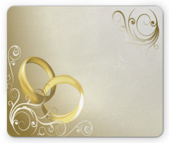 Rings Floral Romantic Mouse Pad