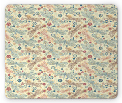 Dragonflies and Flowers Mouse Pad