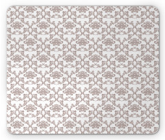 Taupe Colored Damask Mouse Pad