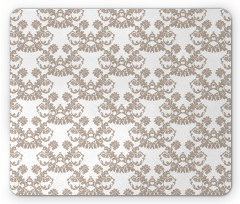 Rococo Flowers in Taupe Mouse Pad