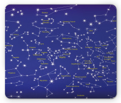 Names of Stars Mouse Pad