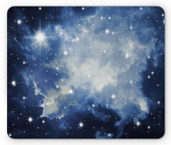 Blue Galaxies Mouse Pad