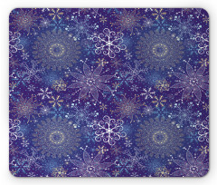 Snowflakes Xmas Art Mouse Pad