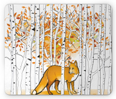 Fox Autumn Forest Mouse Pad