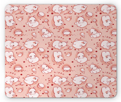 Hippo Pattern Mouse Pad