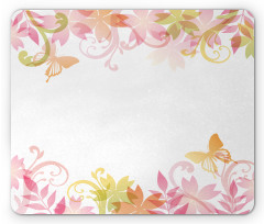 Floral Spring Wreath Mouse Pad