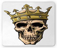 Skeleton Head with Crown Mouse Pad