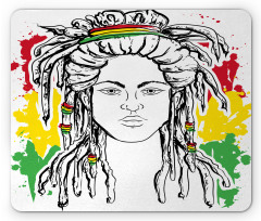 Grunge Flag Colors Reggae Mouse Pad