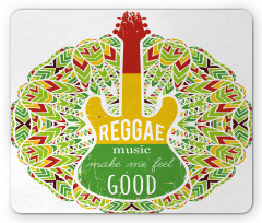 Reggae Music Guitar Mouse Pad