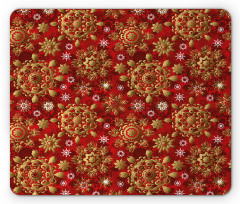 Xmas Flora Ornament Mouse Pad