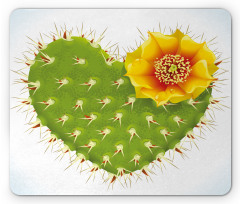Thorny Opuntia Heart Mouse Pad