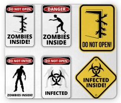 Warning Signs Evil Mouse Pad