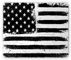 Black and White Flag Mouse Pad