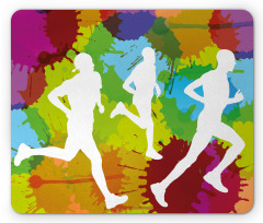 Runners in Watercolors Mouse Pad
