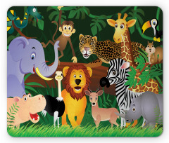 Exotic Jungle Cheerful Fun Mouse Pad