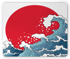 Red Sun Tsunami Mouse Pad