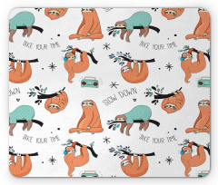 Sloths on Branches Mouse Pad