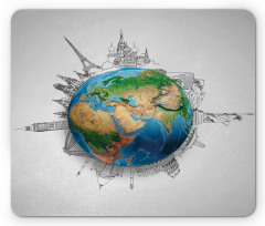 Realistic Globe Planet Mouse Pad