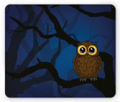 Owl on Tree Branch Mouse Pad