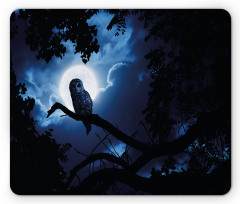Quite Woodland Full Moon Mouse Pad