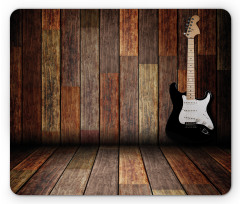 Guitar Wood Room Mouse Pad