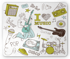 Love Music Sketch Mouse Pad