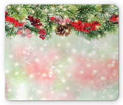 Green Branches Holly Mouse Pad