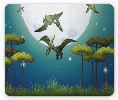 Flying Cartoon Animals Mouse Pad