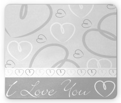 Doodle Hearts Love Mouse Pad