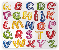 3D Letters ABC Mouse Pad