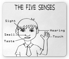 5 Senses on Boy Mouse Pad