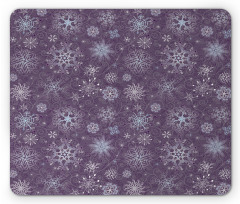 Xmas Snowflakes Floral Mouse Pad