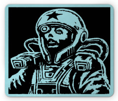 Female Astronaut Mouse Pad