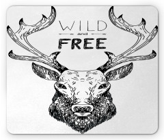 Deer Wild Free Mouse Pad