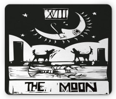 Lobster Wolves Moon Tarot Mouse Pad