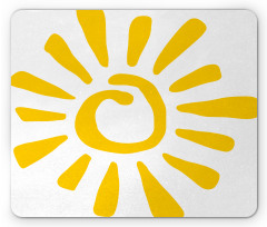 Doodle Sun Burst Summer Mouse Pad