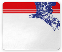 American Flag Colors Bird Mouse Pad