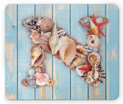 Ocean Seashells ABC Mouse Pad