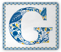 Tile Designed Letter G Mouse Pad