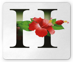 Hibiscus Green Leaves Mouse Pad