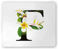 Frangipani Green Theme Mouse Pad