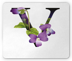 Viola Sororia Flower Mouse Pad