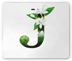 Abstract Jasmine and J Mouse Pad