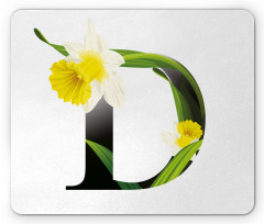 D Silhouette Daffodils Mouse Pad