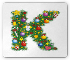 Tree Font Xmas Mouse Pad